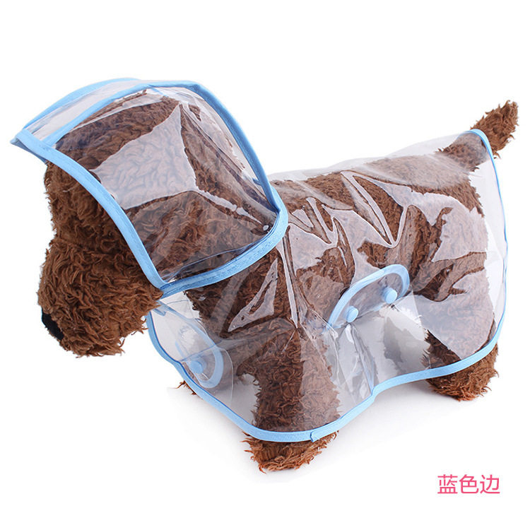 厂家直供宠物防水防风大中小型犬透明雨衣宠物狗狗雨披现货可批发
