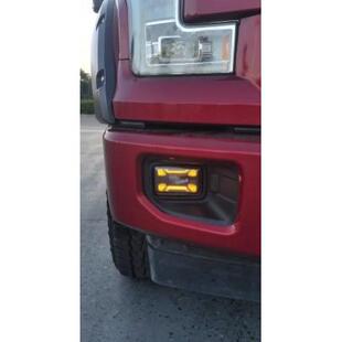 适用15 20年福特F150原车前杠LED雾灯日行灯前杠角灯专用双色灯