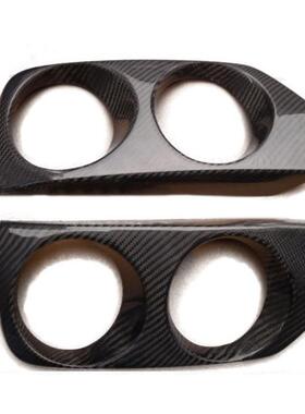 适用日产SkylineR33改装GTR真碳纤维前杠雾灯罩框灯盖R33汽配改装