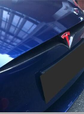 适用于14-22 Tesla特斯拉model S碳纤维前唇中网饰条框 干碳前唇