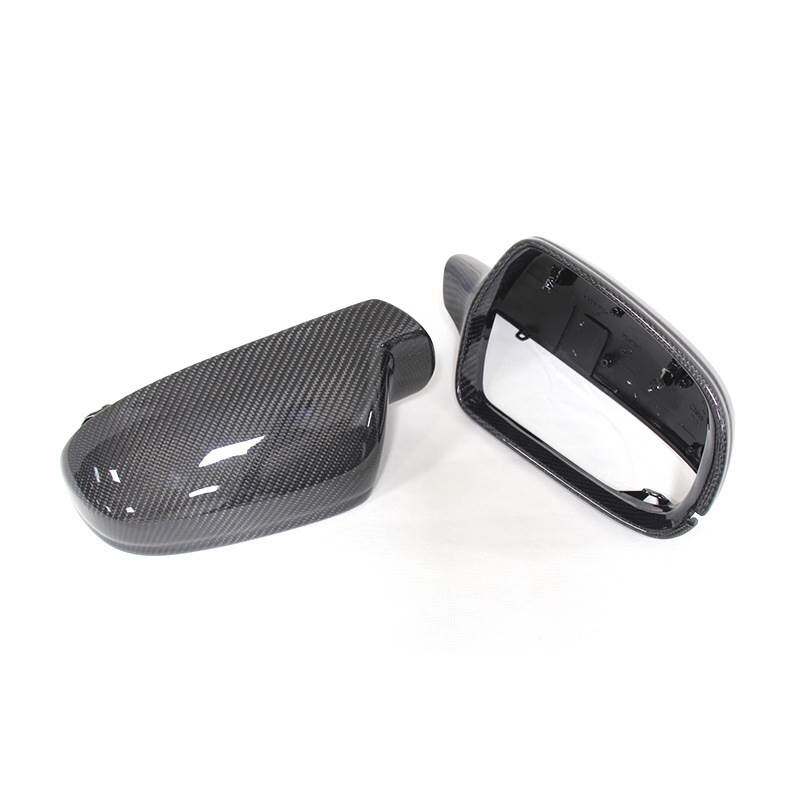 适用奥迪B8.5 A3 A4L A5 S5 RS3 RS4 RS带感应碳纤维后视镜壳