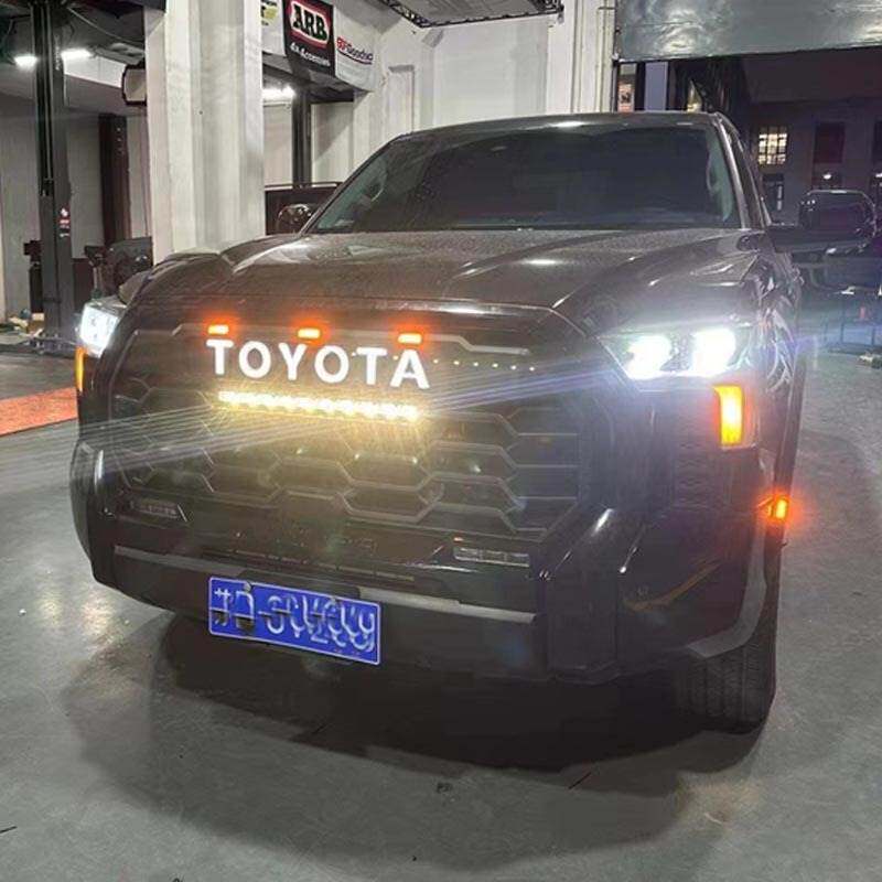 适用22-25年丰田坦途带灯中网tundra苔原改装TRD PRO款网格前脸