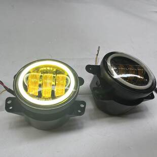 适用猛禽F150坦途公羊竞技前杠LED雾灯带天使眼日行灯改装 杠射灯