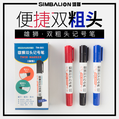 雄狮大双头耐光tm-001粗字奇异笔