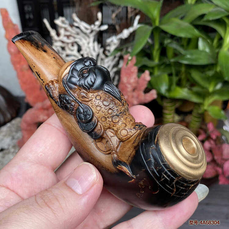 天然海柳金蟾三用循环过滤烟具
