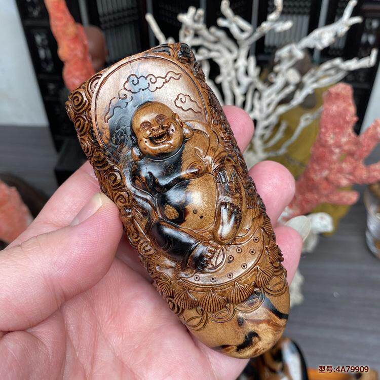 保真天然海柳手工精雕弥勒佛