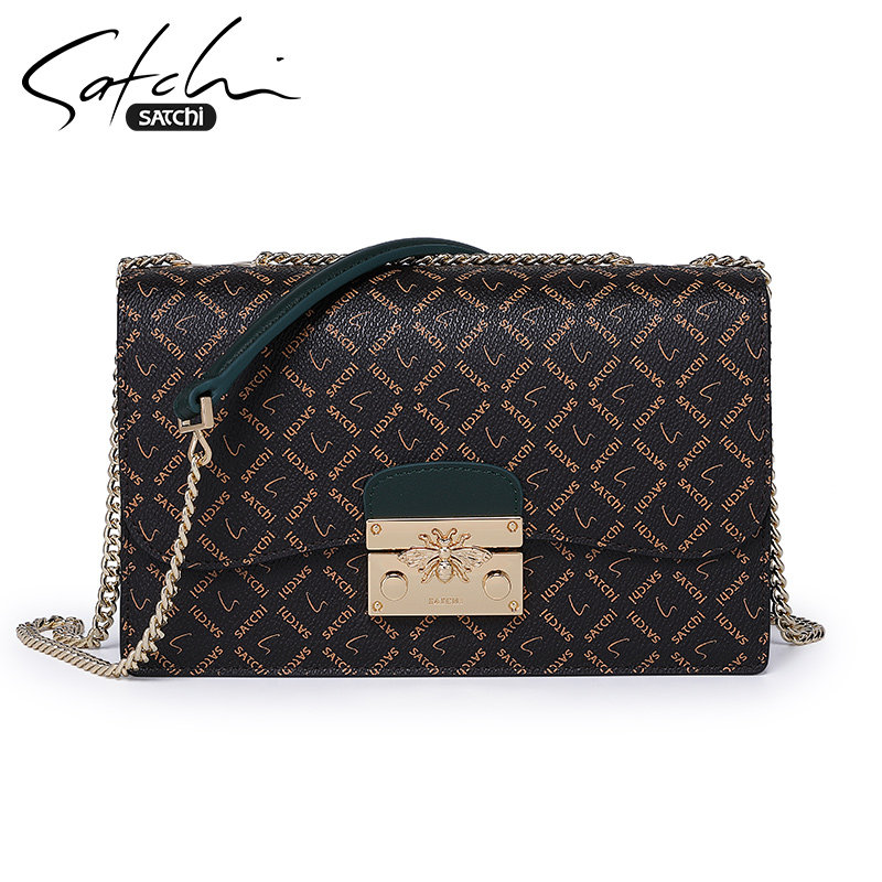 沙驰女包新款韩版轻奢时尚印花单肩斜挎包女品牌宴会包简约小方包,箱包皮具/热销女包/男包,小方包,淘宝优惠券,粉丝福利购,淘宝优惠卷
