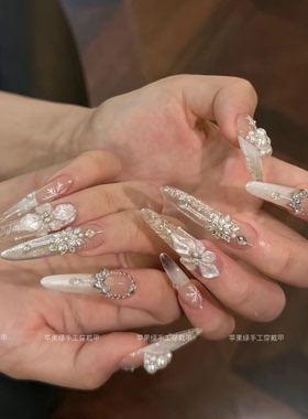 【仙女琉璃】高定婚甲锆石款穿戴甲高级感纯手作穿戴式气质轻奢款