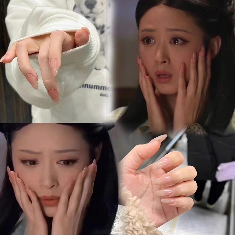 古风华妃摸脸纯欲风甘露寺穿戴甲简约