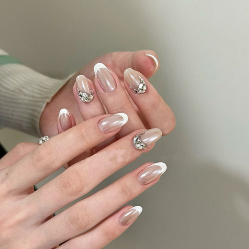 【梦回法式】纯手工穿戴甲ins风高级感短款显白美甲贴片假指甲片