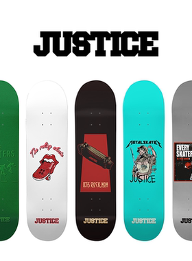 沸点 justice滑板初学者专业儿童成人双翘男女生四轮整板致敬乐队