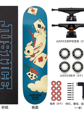 JUSTICE专业滑板沸点专业板初学者代步刷街双翘板森林茶会系列