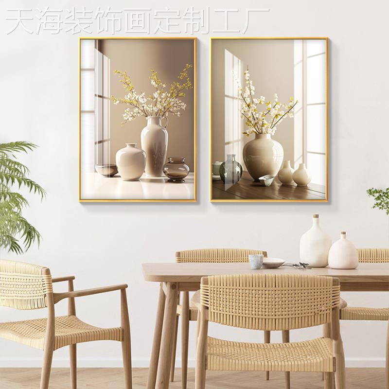 网红餐厅厅装饰画酒画杯郁金香北欧饭壁画免打孔画晶瓷现代简挂约图片