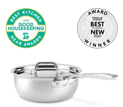美国代购All Clad G5 Graphite Toss & Sauce Pan石墨芯酱锅汤锅