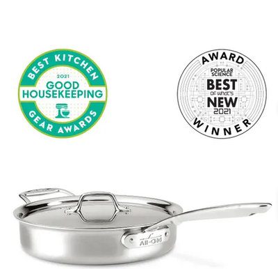 美国代购All Clad G5  Graphite Sauté Pan 石墨芯5层复合煎锅