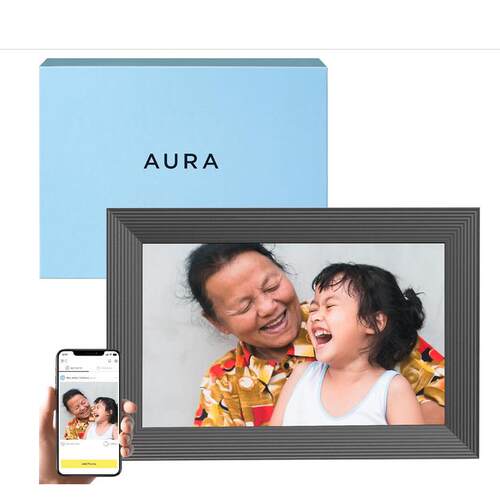 美国代购Aura Digital Picture Frame从手机发送照片数码电子相框