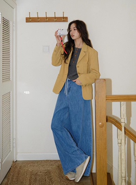 鸡蛋家egg三口袋日系复古简约纯色西装外套均码