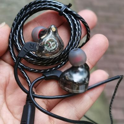 X2原装耳机入耳式有线HIFI发烧挂耳游戏6D环绕重低音3米声卡监听