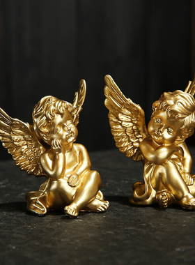 爱神丘比特金色小天使装饰品摆件