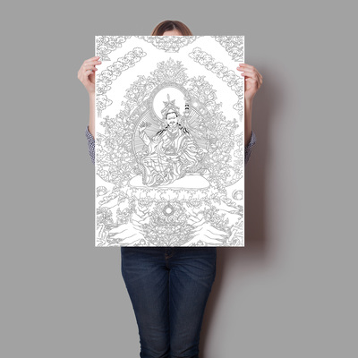 西藏唐卡描金diy手绘佛像