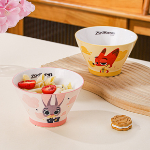 2个混装 疯狂动物城周边—5英寸潮乐斗笠碗 预售15天