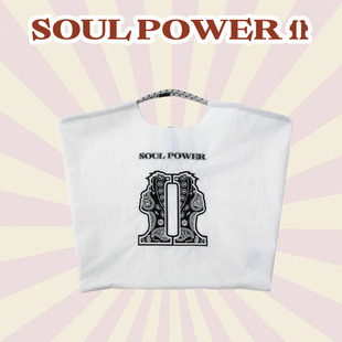 II白色刺绣包 Power 现货7天发货 含运费6元 陶喆Soul