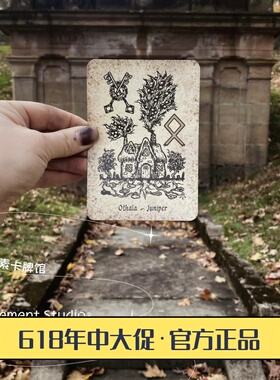 进口 runes and roots oracle 魔法符文如尼卡 符文根源神谕卡