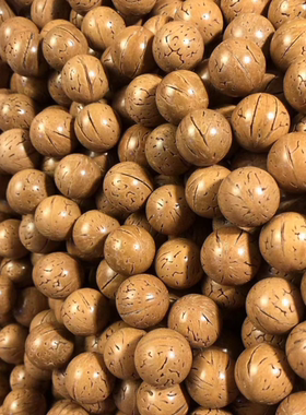 手工diy打磨桃核光珠文玩饰品配件菩提星月金刚配珠脑纹正圆珠子