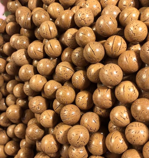 手工diy打磨桃核光珠文玩饰品配件菩提星月金刚配珠脑纹正圆珠子