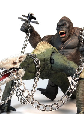 跨境2021超可动大号骷髅爬虫行者蜥蜴模型软胶怪兽金刚哥斯拉玩具