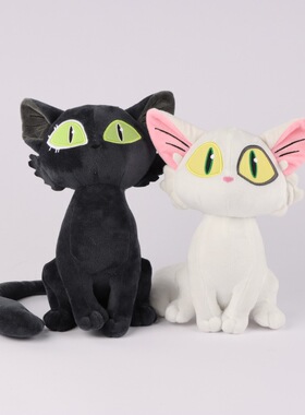 跨境铃芽之旅Suzume no Tojimari动画周边黑猫白猫大臣毛绒玩具公