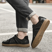 真皮板鞋 男头层牛皮韩版 潮流青年商务休闲皮鞋 3738小码 通勤阿甘鞋