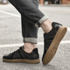 真皮板鞋 男头层牛皮韩版 潮流青年商务休闲皮鞋 3738小码 通勤阿甘鞋