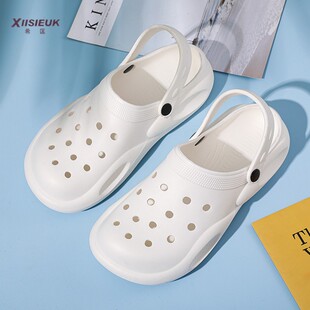 包头洞洞鞋手术室拖鞋透气医院上班专用iCU凉拖白色防滑医护托鞋