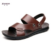 凉拖鞋 男式 夏季 3738小码 二用中年人爸爸开车休闲沙滩软底洞洞拖鞋