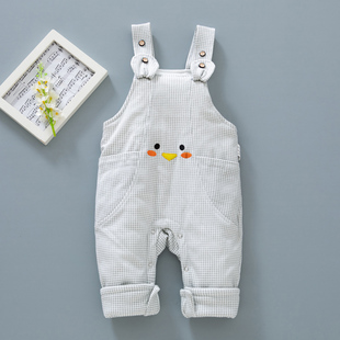 加厚裤 宝宝夹棉薄棉保暖背带裤 外穿婴儿纯棉冬装 秋冬季 婴幼儿棉裤