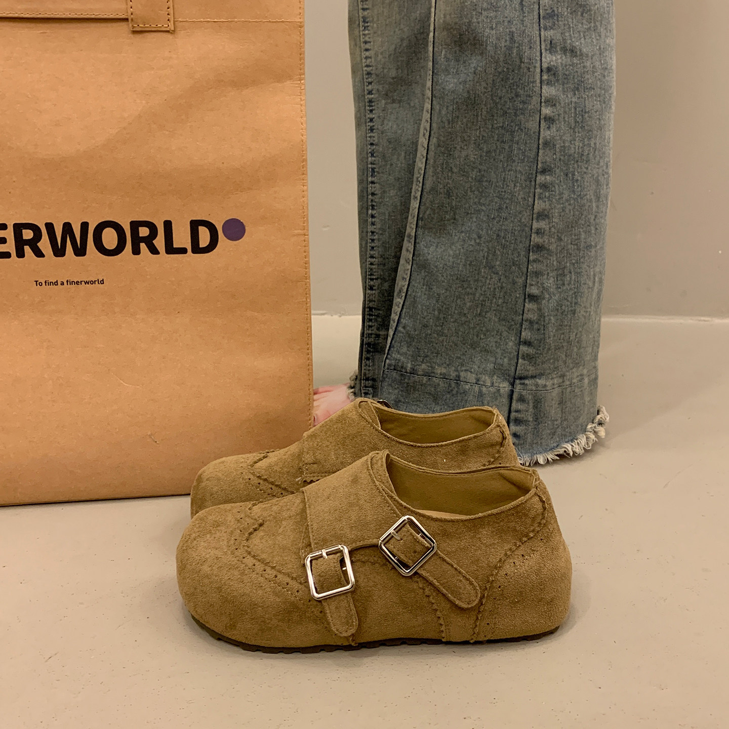 超火厚底内增高勃肯鞋女全包春季2026新款一脚蹬平底法式深口单鞋,女鞋,勃肯鞋/软木鞋,淘宝优惠券,粉丝福利购,淘宝优惠卷