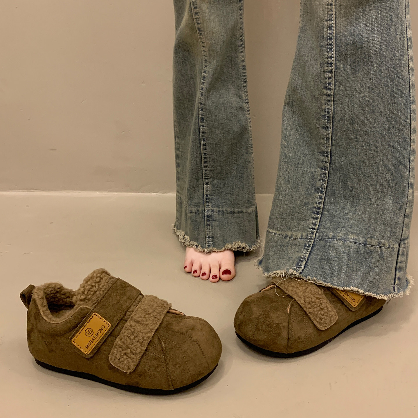 加绒厚底勃肯鞋毛绒女冬季二棉鞋2025超火新款爆款德训运动休闲鞋,女鞋,勃肯鞋/软木鞋,淘宝优惠券,粉丝福利购,淘宝优惠卷