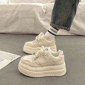 休闲运动鞋 爆款 2026超火新款 春秋季 厚底松糕小白鞋 女增高小众板鞋