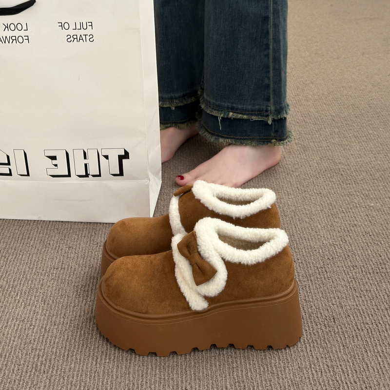厚底爆款雪地靴女毛绒美拉德短靴