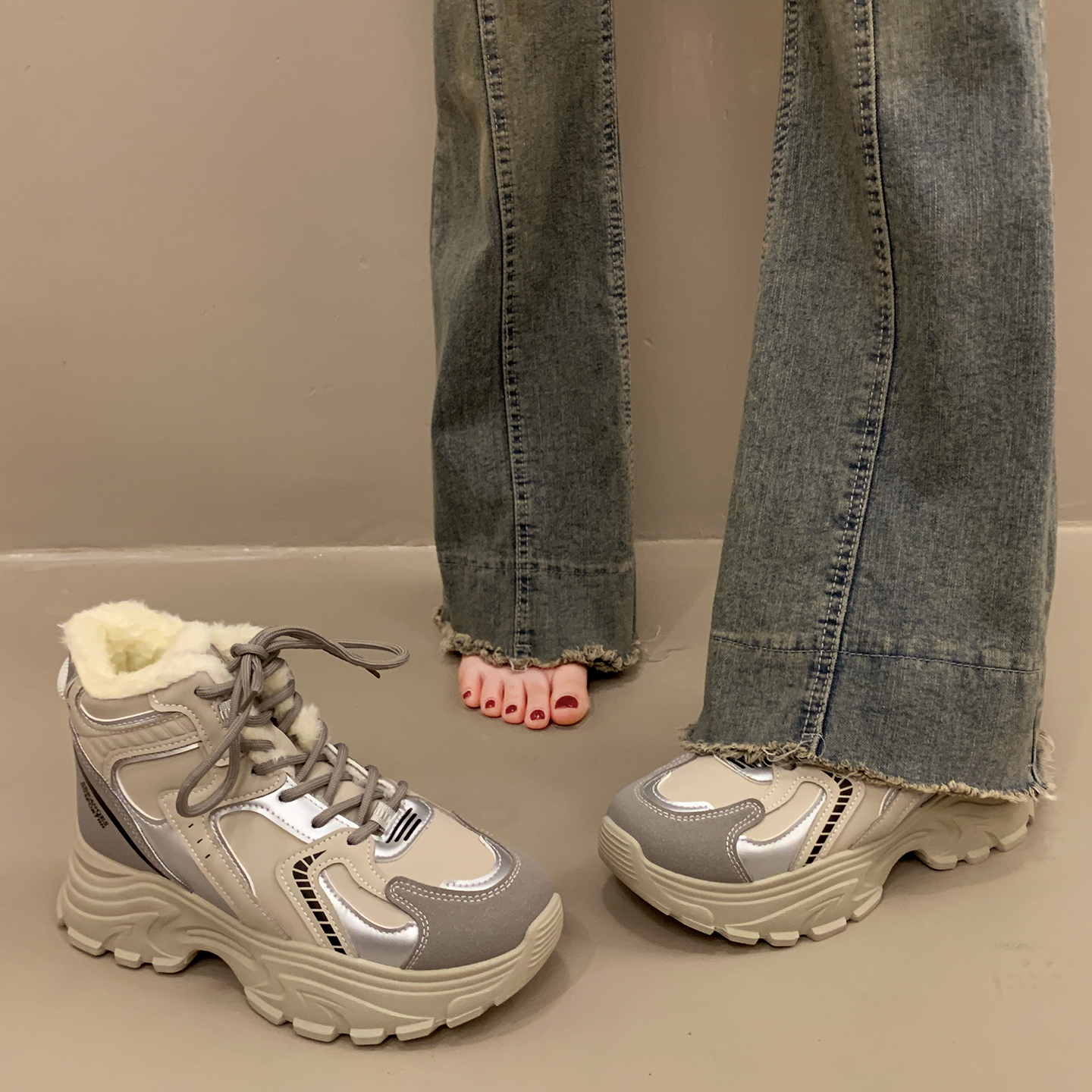 欧货老爹鞋女秋冬季显脚小运动鞋