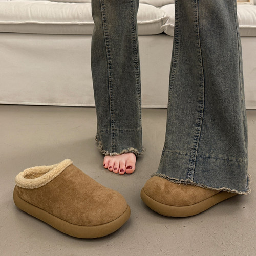 法式包头拖鞋女冬季高级感博肯鞋