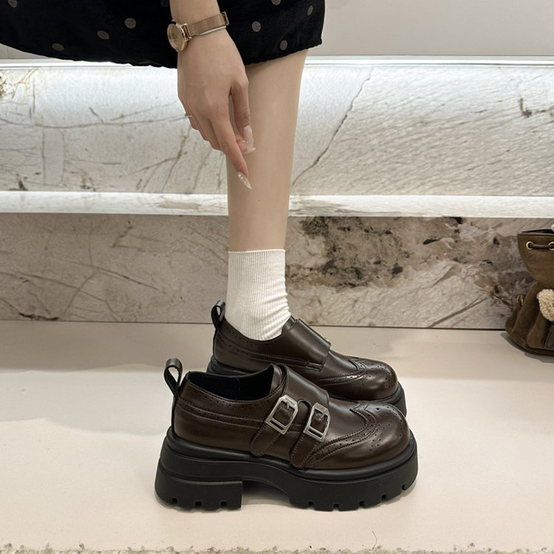 百搭英伦厚底增高小皮鞋女深口单鞋2026新款春秋松糕玛丽珍乐福鞋,女鞋,深口单鞋,淘宝优惠券,粉丝福利购,淘宝优惠卷