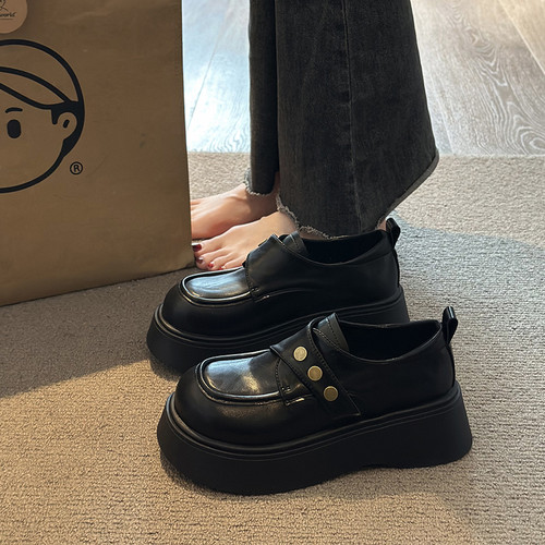 法式赫本风小皮鞋女秋季深口单鞋