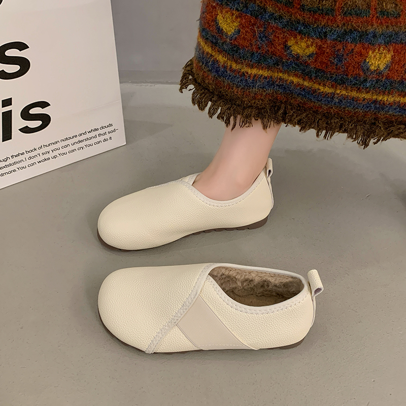 增高晚晚鞋女秋冬深口单鞋懒人鞋