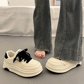 休闲运动面包鞋 爆款 超火小众板鞋 2026新款 百搭厚底小白鞋 女春秋季