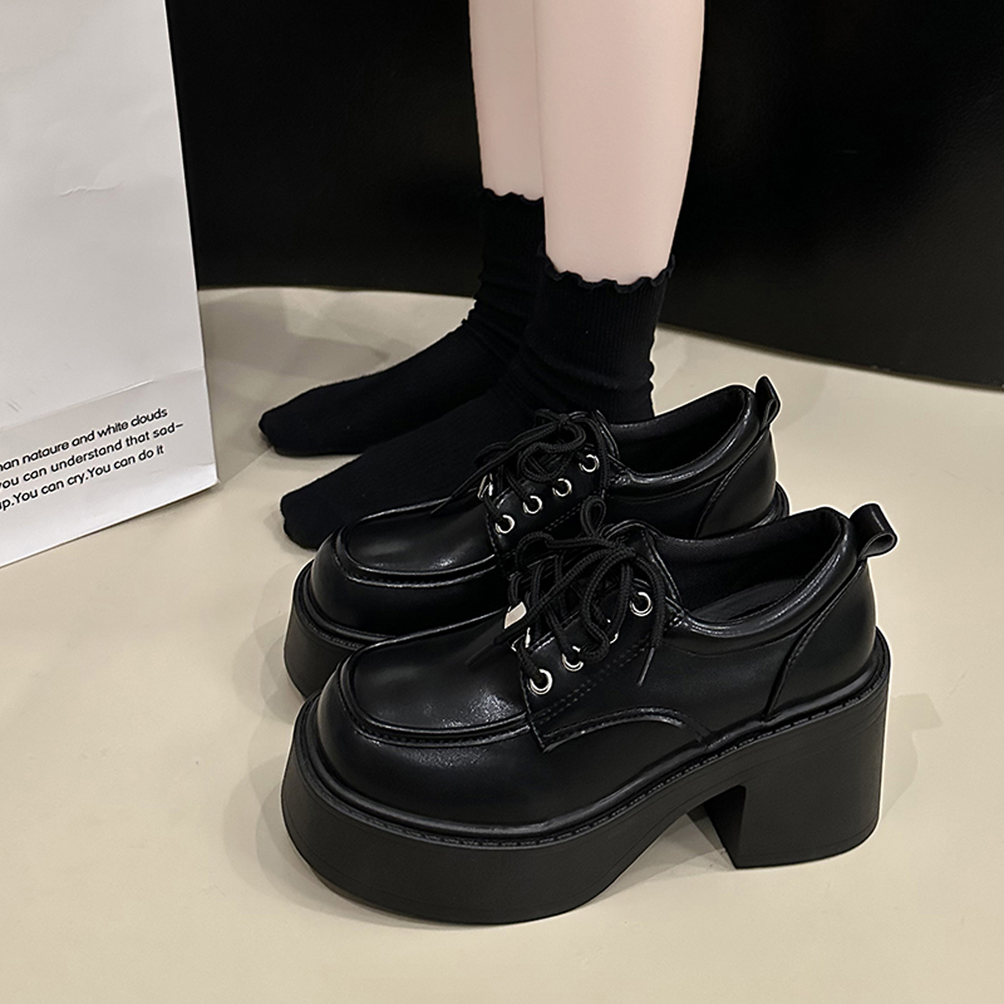 法式赫本风小皮鞋女冬季气质单鞋