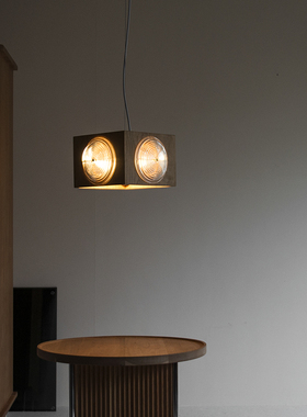 山河即木 A-Dai北欧复古吊灯 原创设计实木玻璃 艺术餐厅网红中古