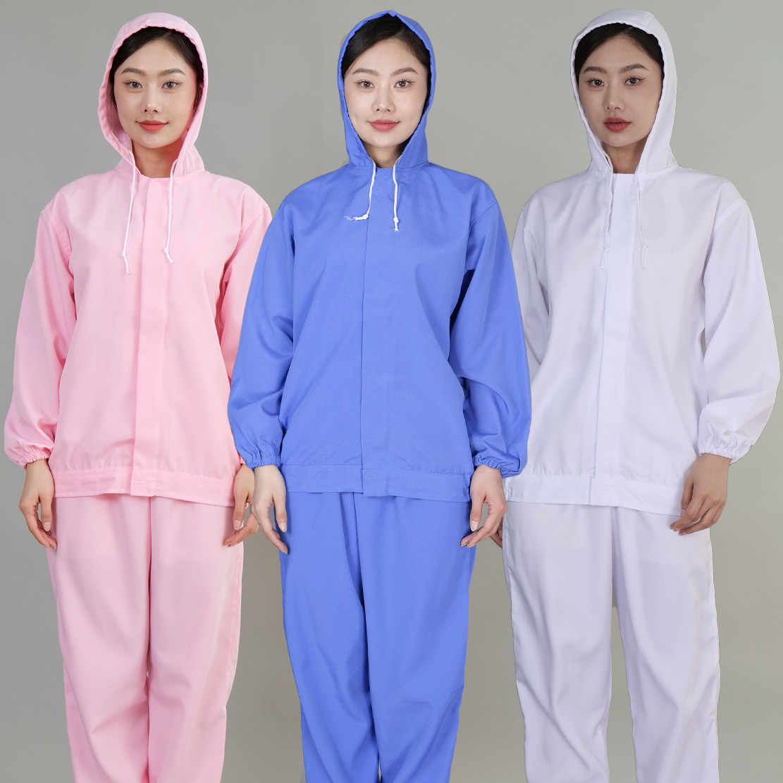 食品服众阳涤棉透气连帽四季可穿