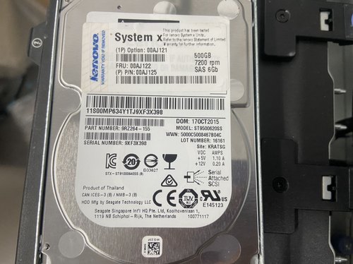 IBM 00AJ122 500G SAS 7.2K 2.5寸 00AJ121 00AJ125 M5 原装硬盘